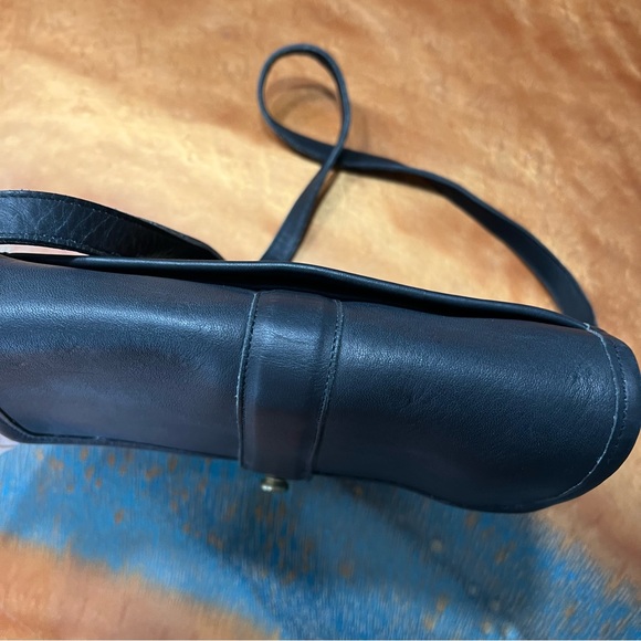 Vintage 90s Coach Legacy Scout Leather Bag black gold shoulder crossbody - Picture 12 of 16